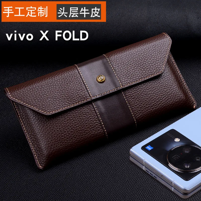 

New Genuine Leather Phone Case Pouch For Vivo X Flod Bags Pouch Phone Cases Bag Fro Vivo X Flod Case Bags