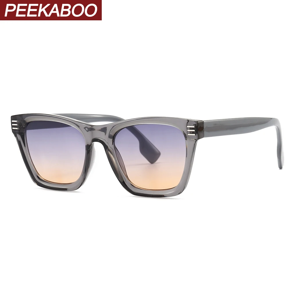 

Peekaboo Квадратные Солнцезащитные очки для женщин uv400 женские солнцезащитные очки «кошачий глаз» Ретро дамские леопардовые коричневые 2022 Лет...