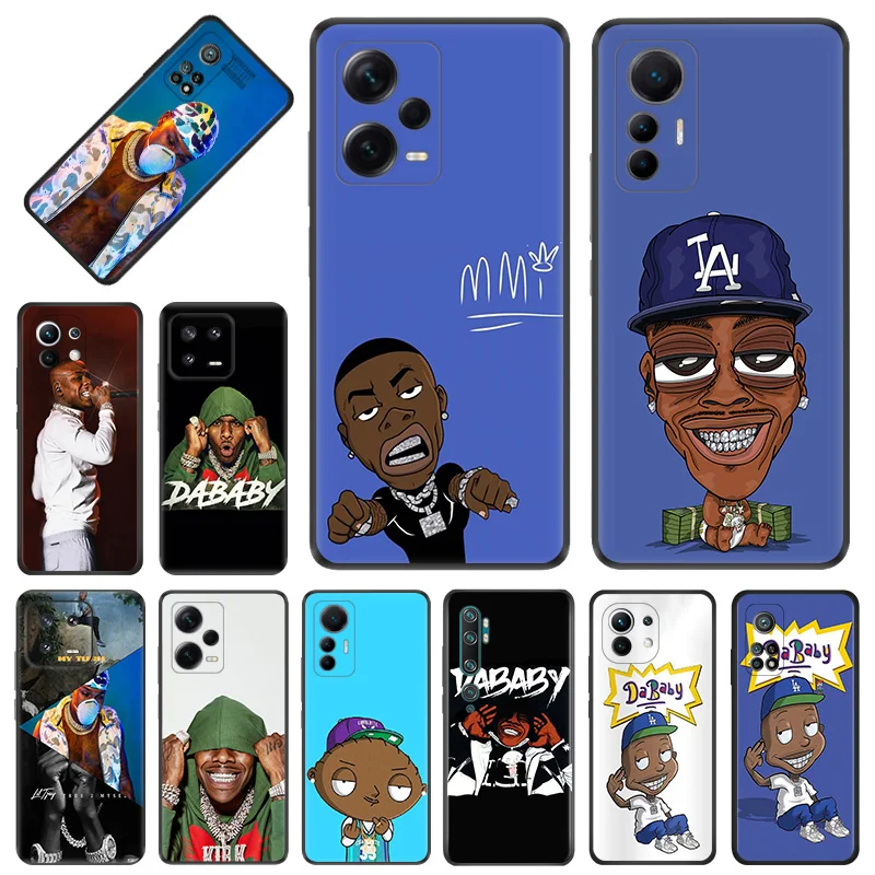 Черные чехлы DaBaby Baby для телефонов Xiaomi 12S 12T 12 13 Lite Mi CC9 Redmi A1 A2 12C Note12 Pro 4G Φ Plus, Модный чехол