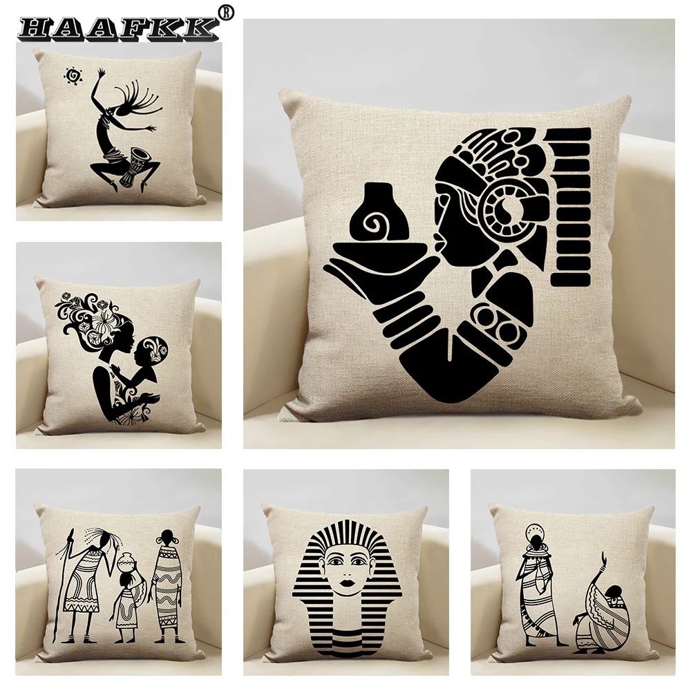 

Decorative Cushion Cover Sofa Pillow Cover African Pattern Pillowcase Car Living Room Office Bedroom Home Decor