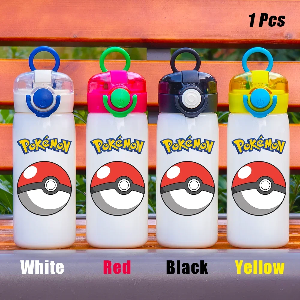 Pokémon Transparent Water Cup Cartoon Animation Pikachu Charizard Outdoor Sports Portable Leakproof Bottle Plastic Pokemon
