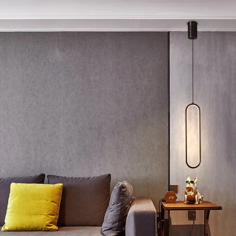 Скандинавская Минималистичная овальная Люстра для столовой настенный