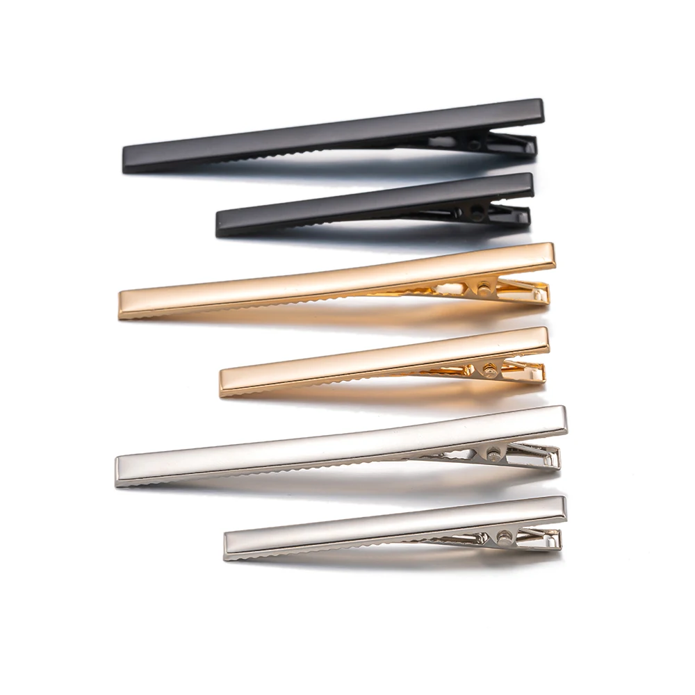 Черные зажимы-Аллигаторы для волос золотистые зажимы пустая основа сделай сам