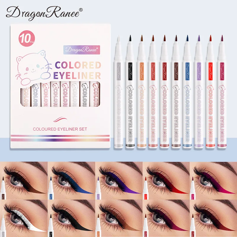 

Color waterproof eyeliner set liquid pen anti-sweat does not smudge beginner female color white set liquid eyeliner eye liner
