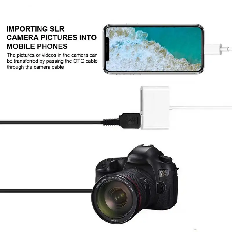 Фото USB C Card Reader ipad To SD TF OTG Adapter Connect insta360 RS X23 DJI Action Camera №2