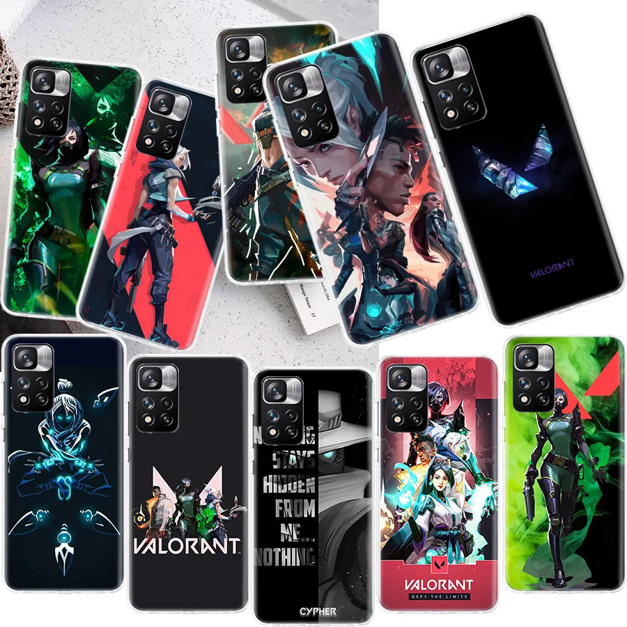 

Valorant Phone Case For Xiaomi 13 Mi 11 10 Ultra 12 Lite 5G 12X 12T 11i 10T 11T Pro 9 9T 8 6X 5X Cover Soft Capa Shell Coque Fu
