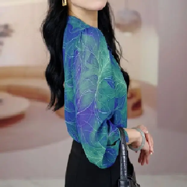 Осенняя универсальная текстура текстурированная антивозрастная рубашка в