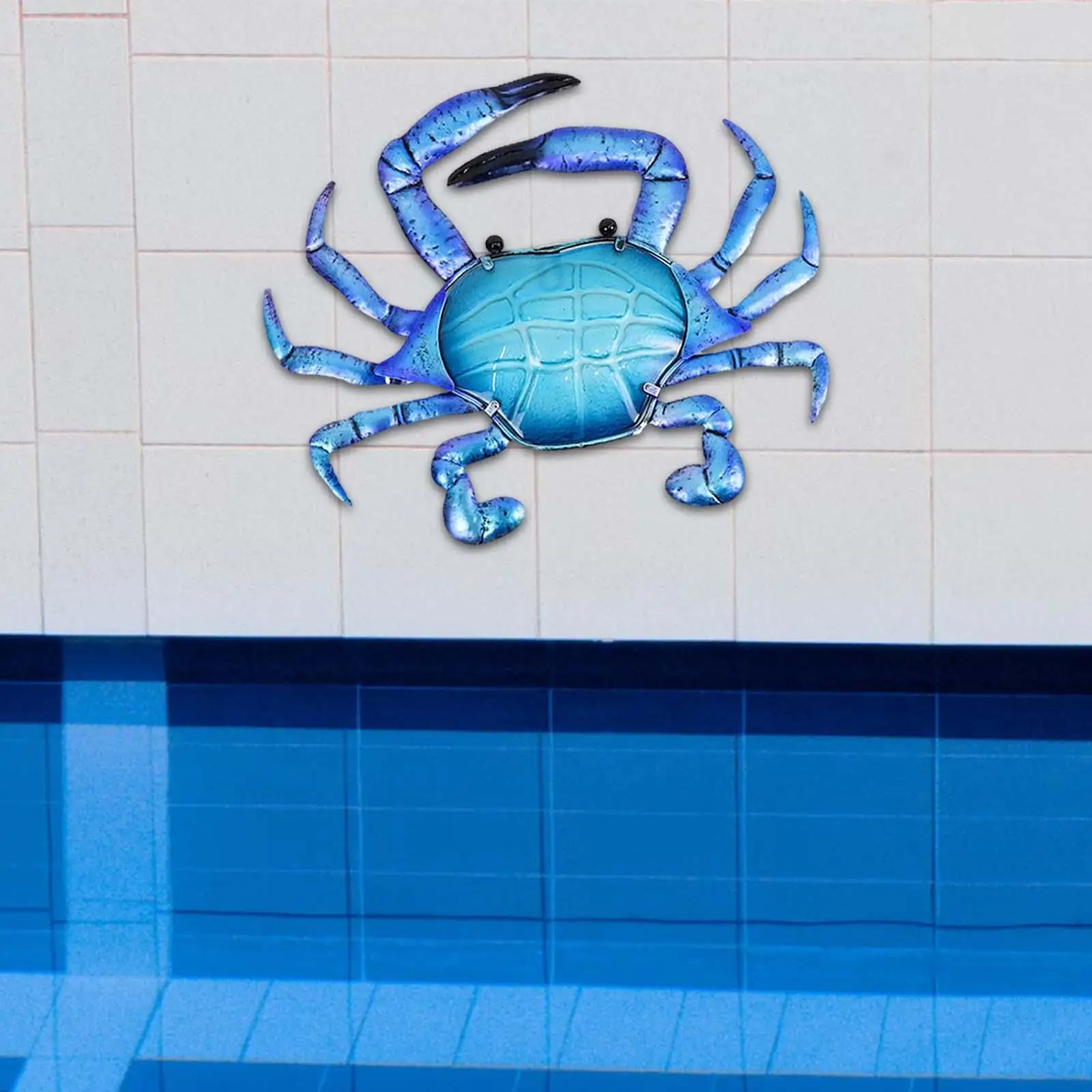 

Креативная настенная Статуэтка-краб, искусственная металлическая подвеска для внутреннего дворика, улицы, крыльца, кухни, Декор