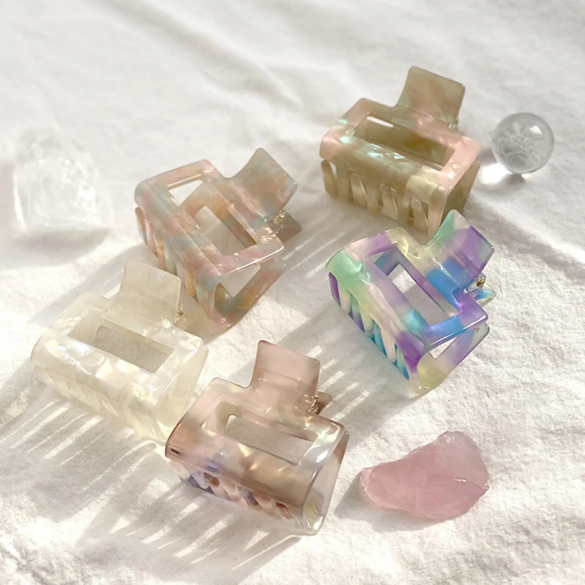 

1pcs/lot simple acetic acid grab clip girl temperament hair clip small back head shark clip