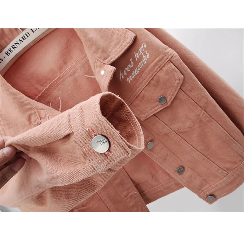 Новая Осенняя джинсовая куртка Nice женские короткие джинсовые куртки с длинным