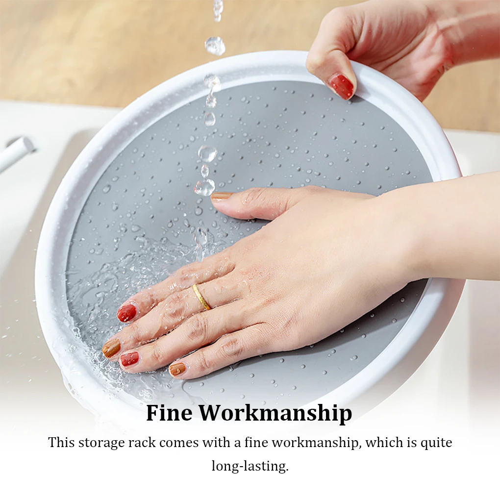 

Лоток для хранения еды подставка держатель для специй 360 градусов вращающийся кухонный гаджет двухслойный компактный размер анти-скользящ...