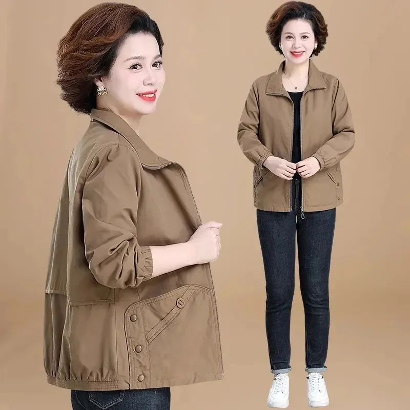 Осенняя женская ветровка пальто корейский женский Тренч большого размера 5XL