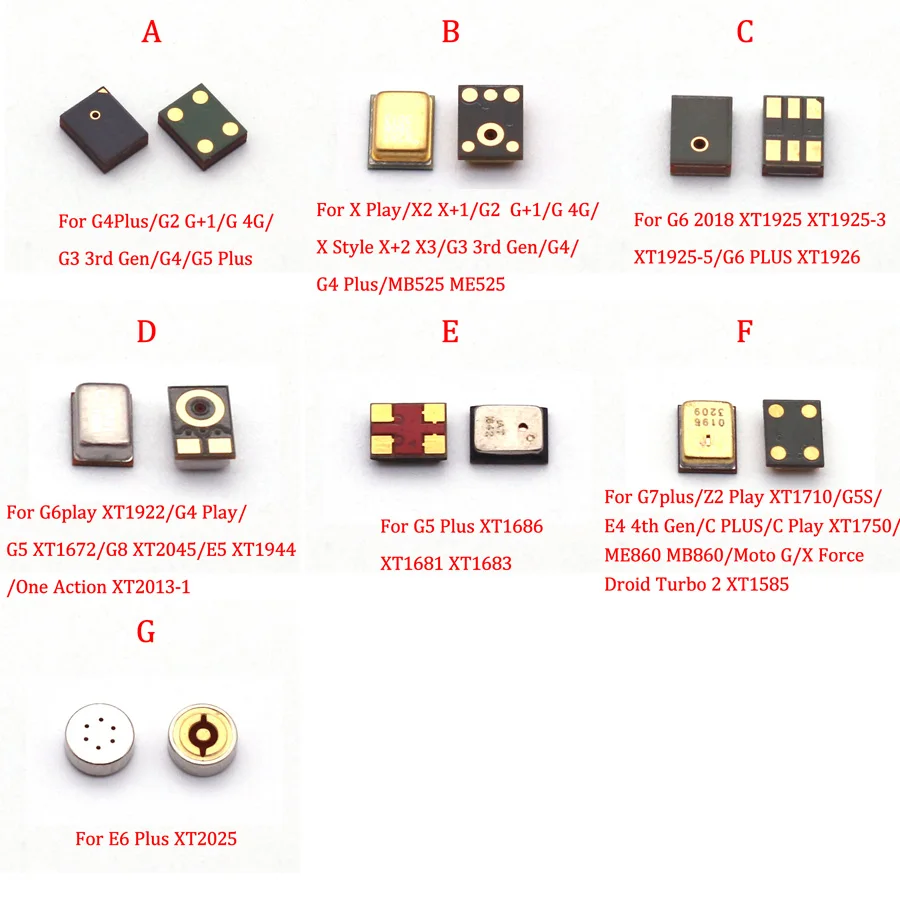 Внутренняя микрофонная Колонка 10-50x для Motorola MotoE4 E5 E6 C X Z2 Z3 Play One Action G8 G7 G6 G5S G5 G4 G2 G Plus, микрофонный передатчик