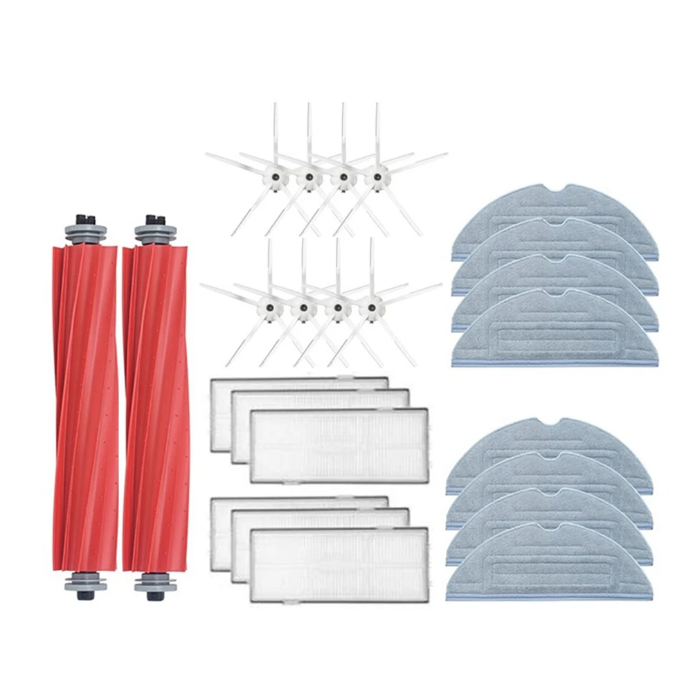 

For Roborock S7 T7S PLUS HEPA Accessory of Filter Detachable Rubber Main Brush/Mop Cloth Side Brush Vacuum Cleaner Part