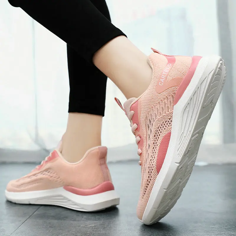 Sports Shoes Female 2023 New Single Shoes Casual Trend Shoes Women Fashion Mixed Colors Mesh Sports Shoes Zapatillas De Mujer