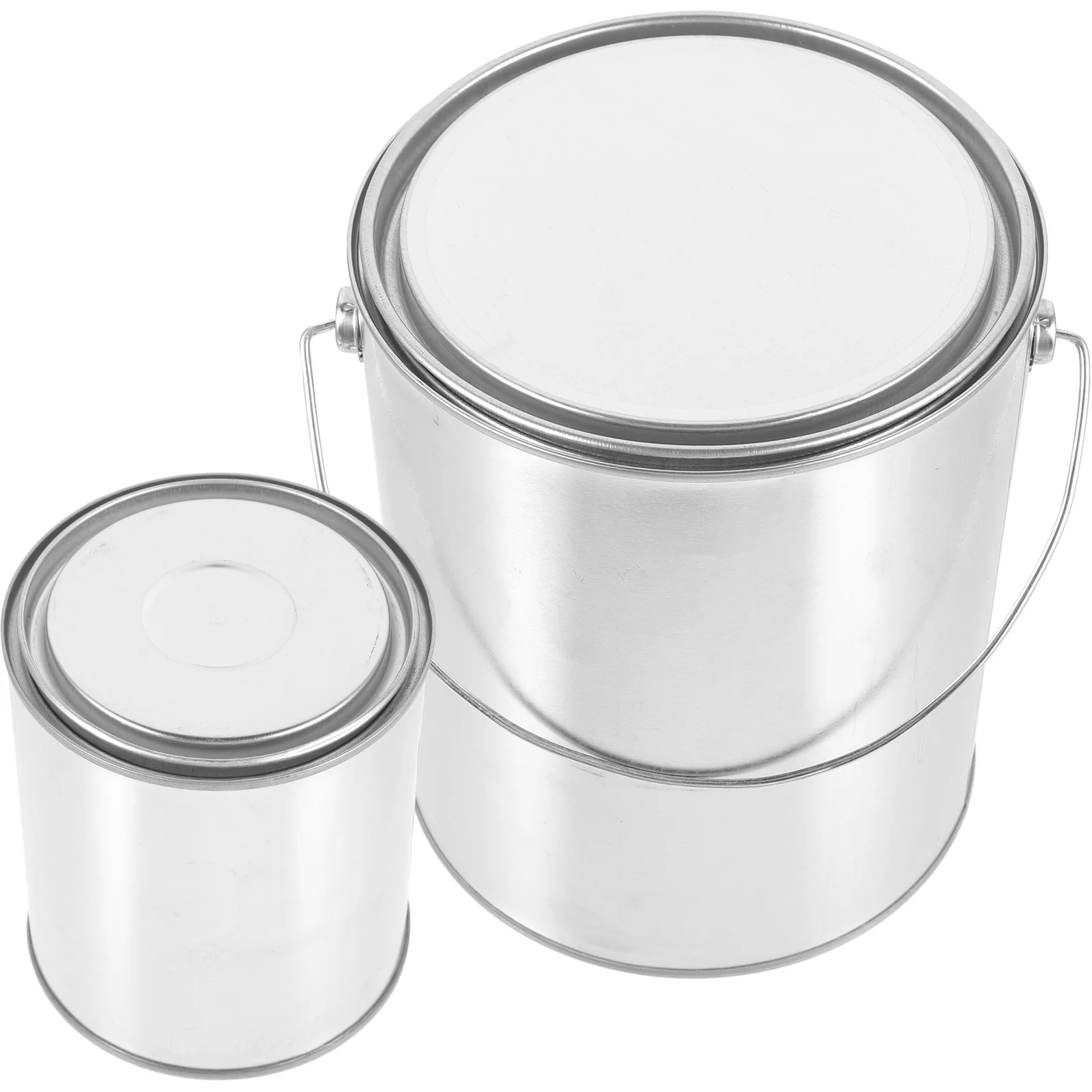 

2pcs Paint Can Empty Paint Can With Lid 4L And 1L Handle Oil Paint Can Supply