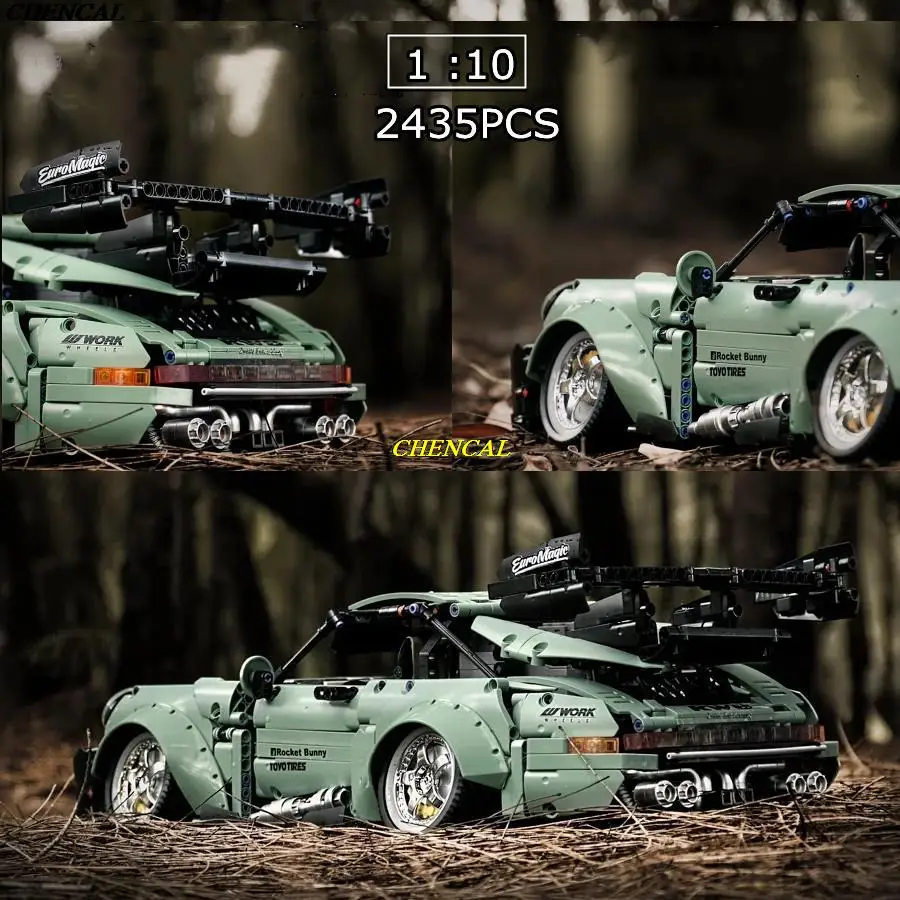 

964 RWB Targa Racing Supercar Porscher technical car Rauh Welt Low Lying Compatible LepinBlocks Building Blocks Bricks ToyGift