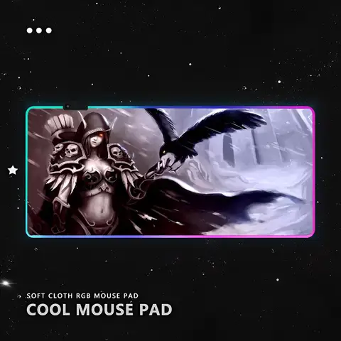 Геймерский коврик для мыши Warcraft III, игровая клавиатура с RGB подсветкой, резиновый милый мультяшный игровой компьютер