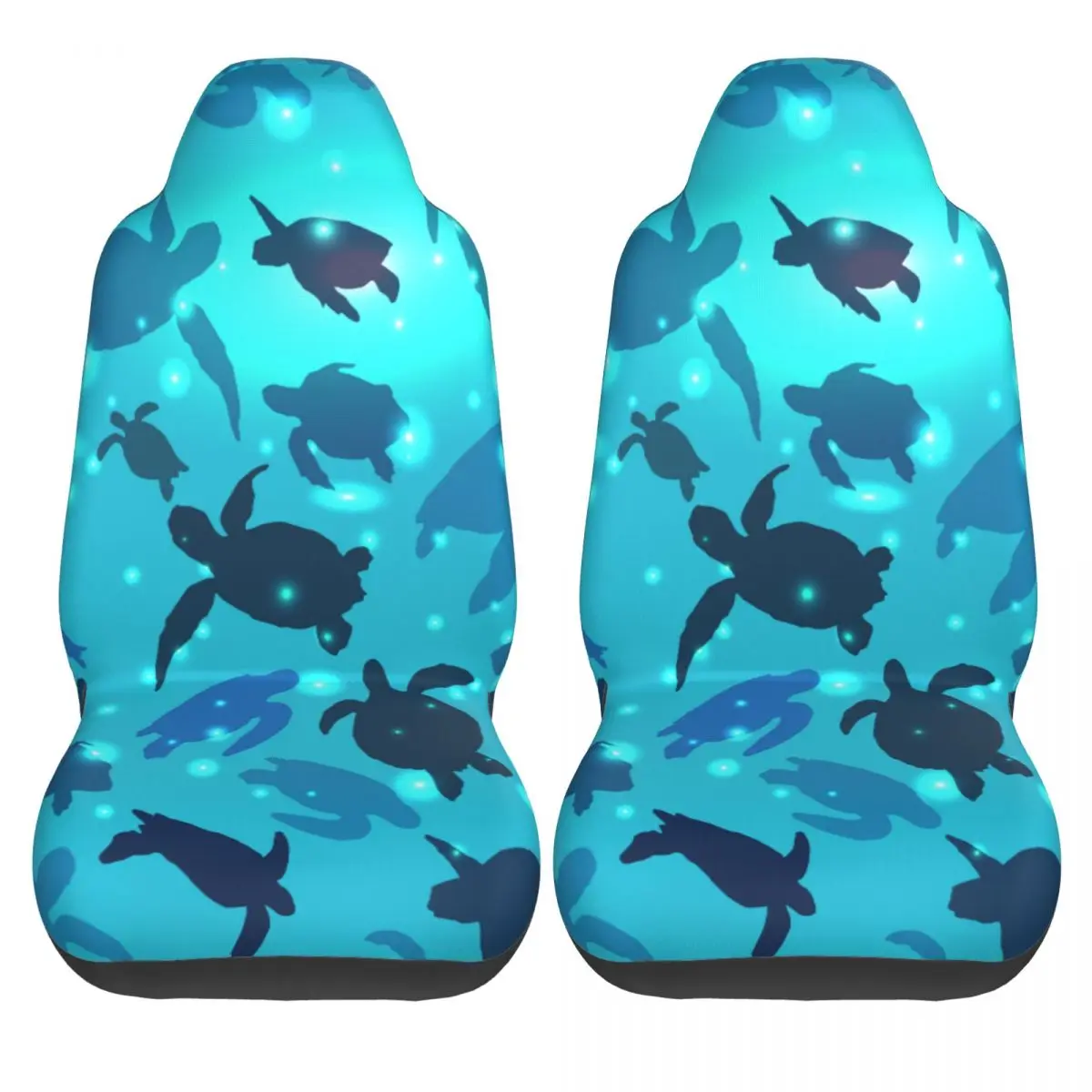 

2PCS Car Seat Covers Set Universal Fit Most Car covers Sea Turtles Swim In The Ocean Car Seat Protector