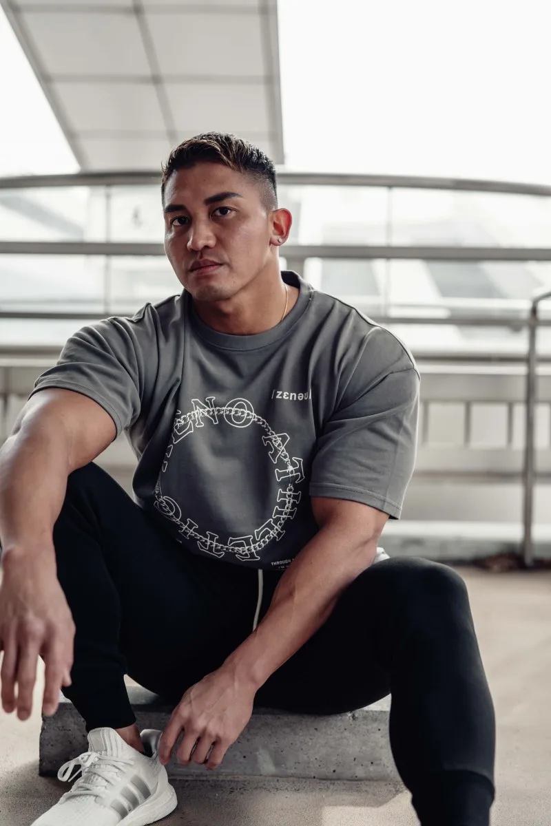 

New Spring Summer 2022 Sanskrit Men Muscle Fitness Loose Bodybuilding T-shirt Breathable Short Sleeve Cotton Running Athletic