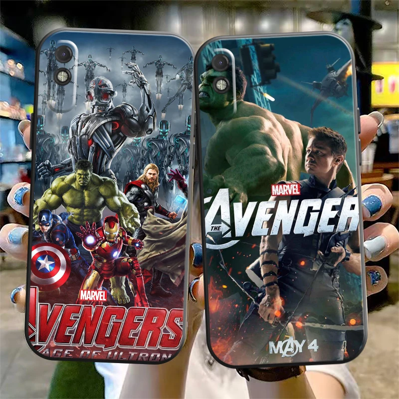 

Marvel Comics Logo Phone Case For Xiaomi Redmi 7 7A 8 8A 8T 9 9T 9A 9C Note 7 8 9 9S Soft Black Silicone Cover Back Funda