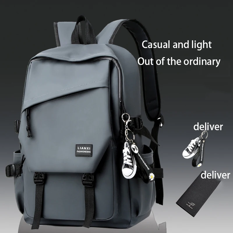 

Новый школьный портфель мужской брендовый рюкзак для кампуса мужская сумка на плечо Женская Корейская версия простой и Универсальный доро...