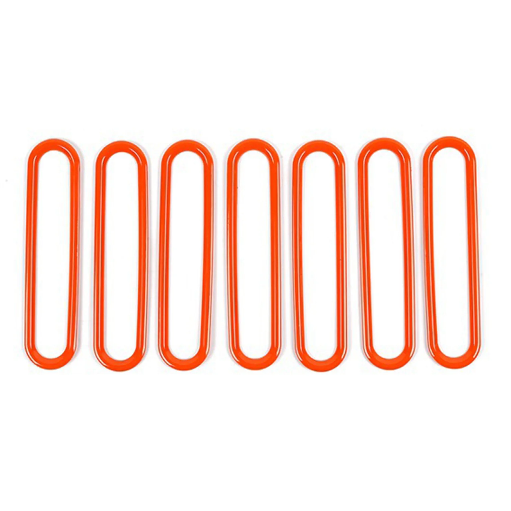 

7PCS Orange Hood Air Inlet Intake Vent Decoration Cover Trim Sticker for Jeep Wrangler JK 2007-2017