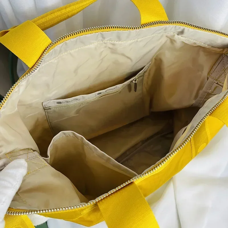 Lesportsacs Handbag 3406 Solid Color Nylon Cloth Bag Fashionable Versatile Portable One Shoulder Crossbody 32*31cm