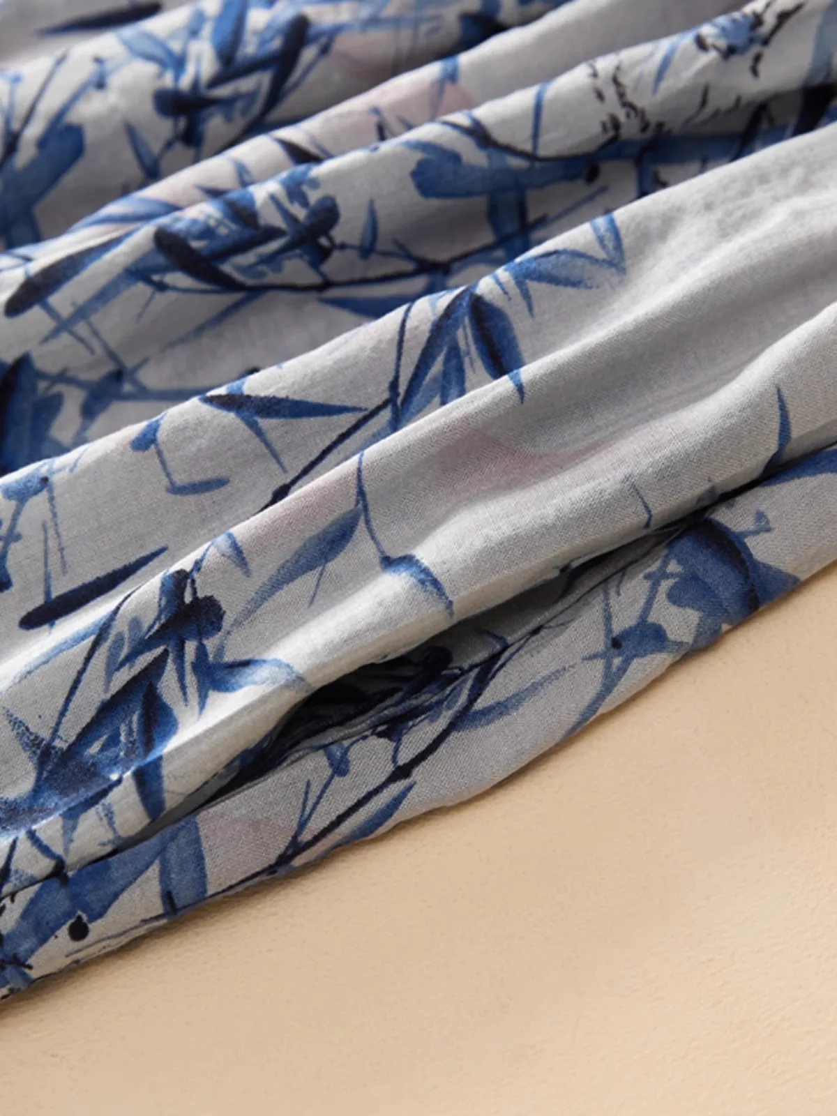 Винтажные женские длинные платья с принтом бамбуковых листьев новинка 2023 года