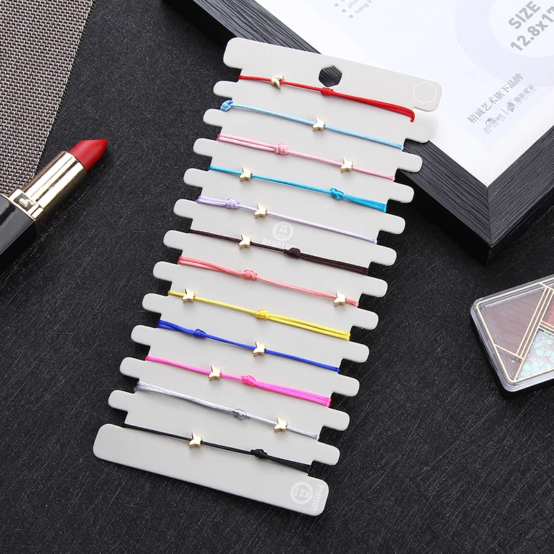 12 pcs/lot Pretty Colorful Star Butterfly Heart Pendent Bracelets For Women Girl Kids Fashion Jewelry Rope Adjustable Bracelet