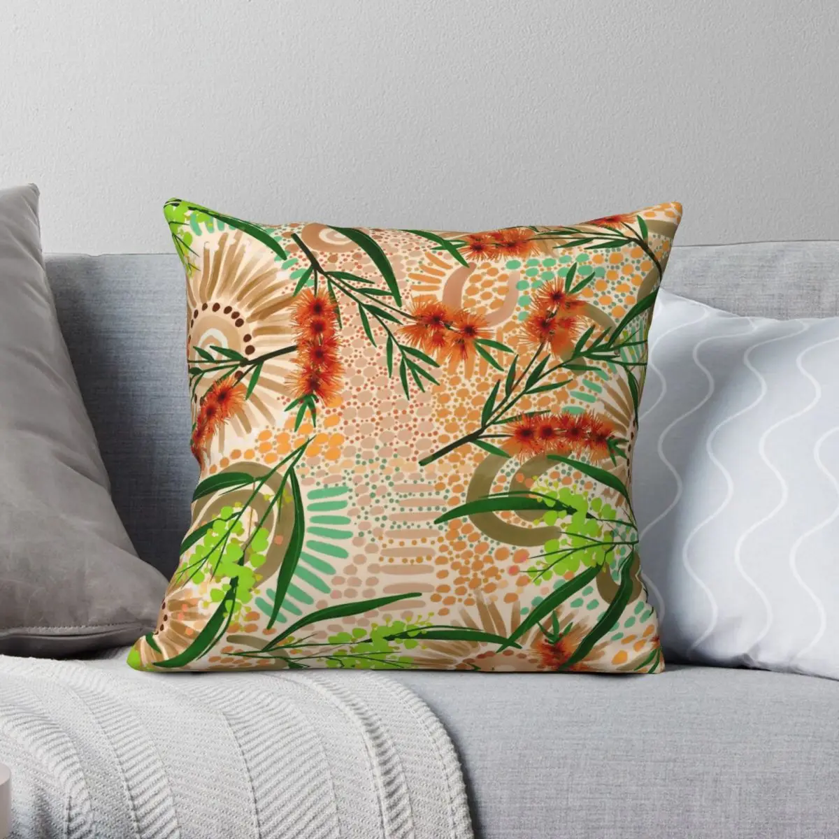 

Christmas Square Pillowcase Polyester Linen Velvet Creative Zip Decorative Home Cushion Cover