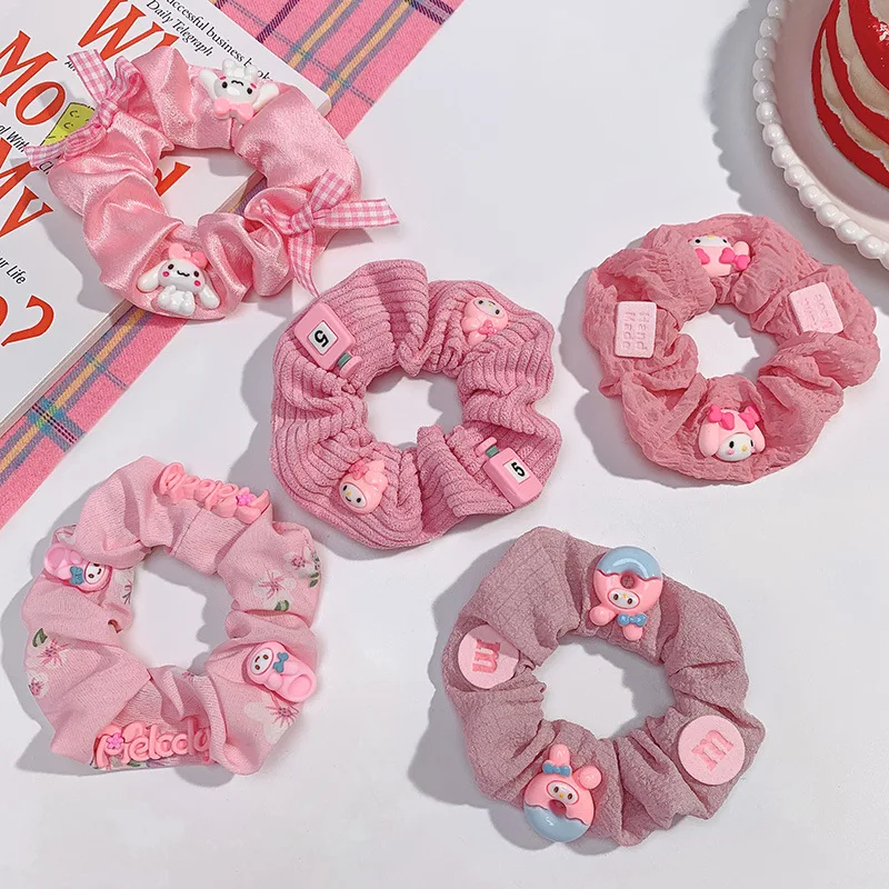 

Kawaii Sanrio Hair Circle My Melody Cinnamoroll Accessories Cute Beauty Cartoon Anime Hair Rope Headdress Toys for Girls Gift