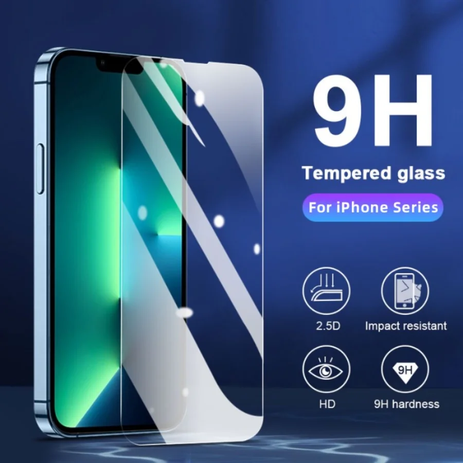 

Защитное стекло, закаленное стекло для IPhone 14 / 13 Pro / 12 Pro Max/11 X/XS 7 8 Plus 6 6s, 3 шт.
