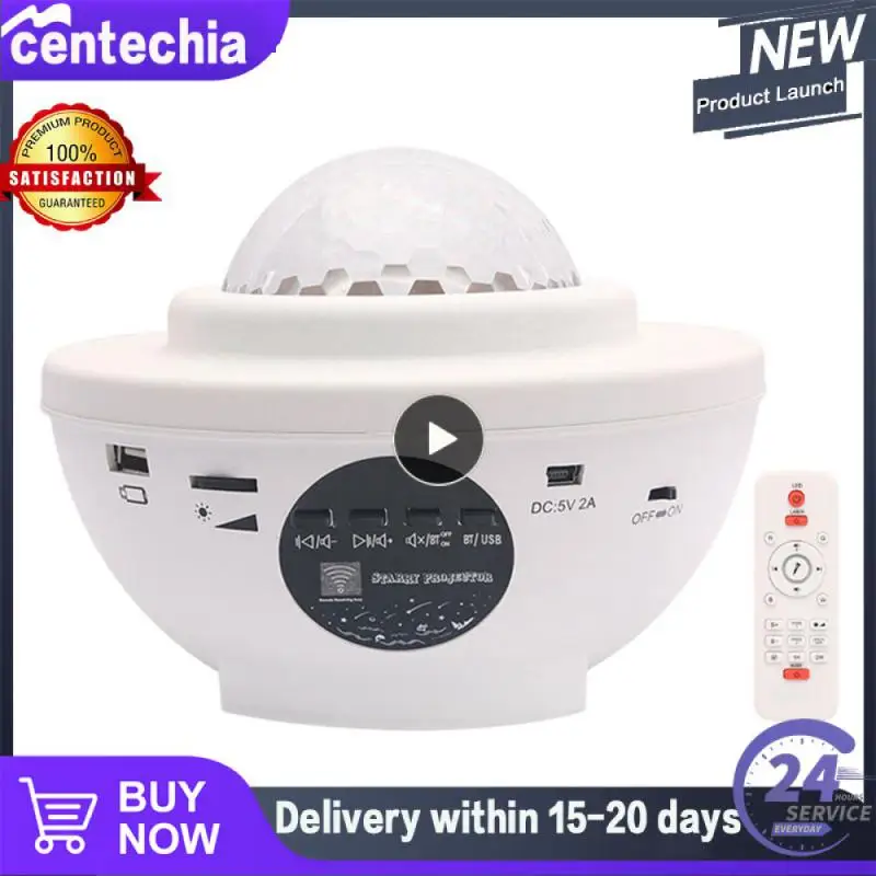 

Colorful Starry Sky Projector Water Wave LED USB Music Player LED Night Light Projection Lamp Birthday Gift For Kids