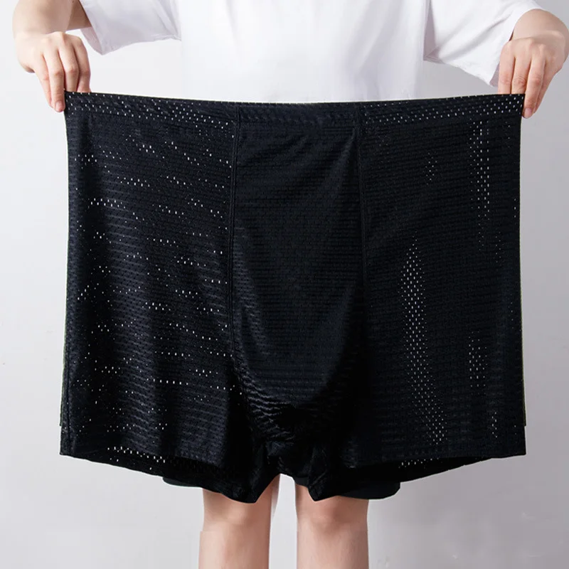 Негабаритное сетчатое нижнее белье из ледяного шелка мужские трусы-боксеры