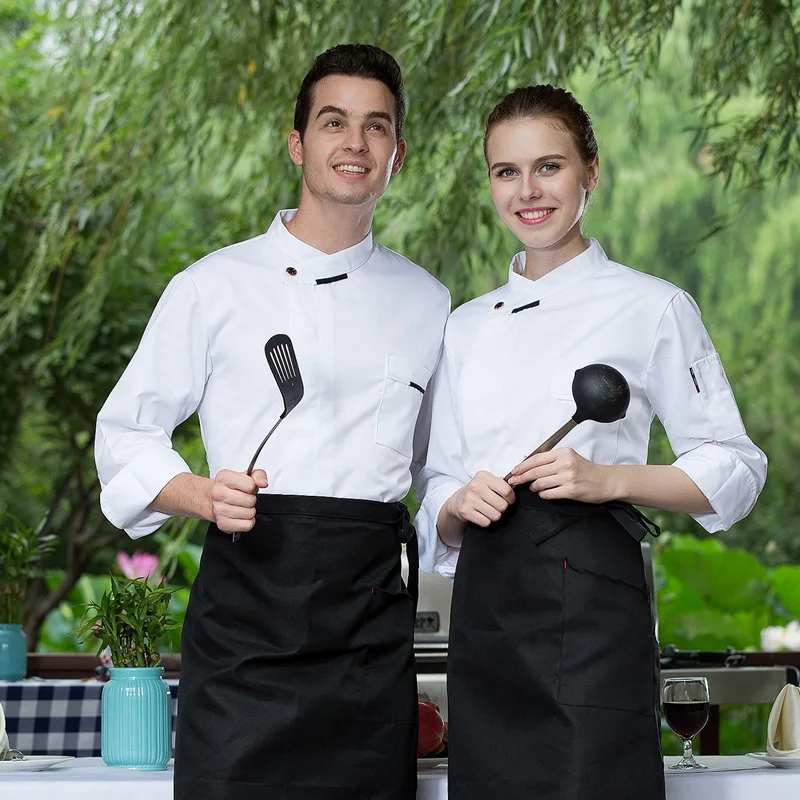 

C636 Chef Jacket Long Sleeve Unisex Kitchen Cooking Uniform Restaurant Cafe Bakery Shop Barber Shop Waiter Work Shirt