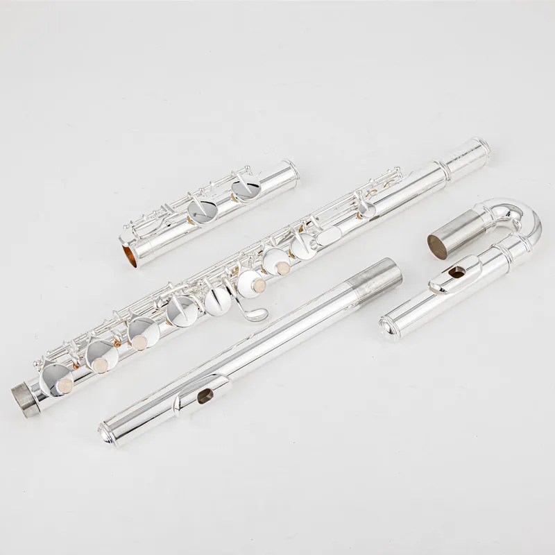 Фото Альтовая флейта Sankyo AF301, строй G, посеребренная, профессиональный музыкальный инструмент с 16 закрытыми клавишами и футляром - Бесплатная доставка №2
