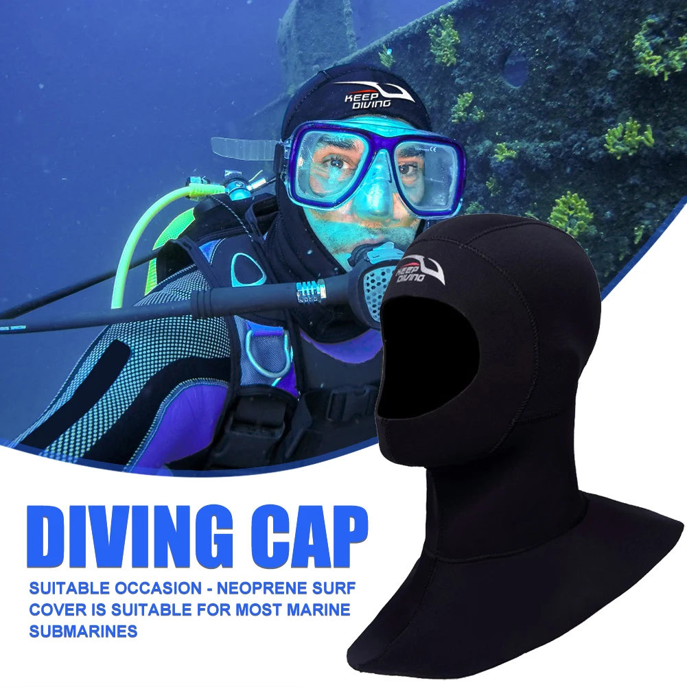 

Keep Diving Hood Cap Winter Swimming Warm Head Ear Protect Surf Snorkeling Hat Winter Wet Suit Spearfishing Equipment