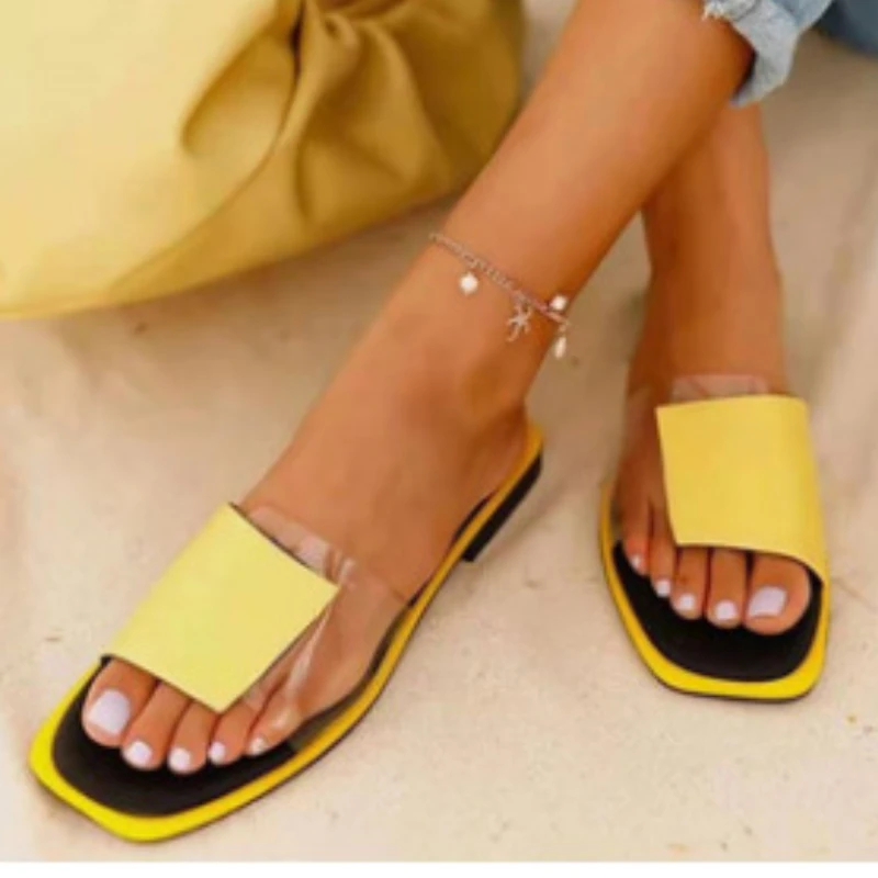 

Women's Sandals Flats Fashion Casual Comfortable Open Toe Non-slip Lightweight Slipper Patchwork Roman Shoes Sandalias Femininas