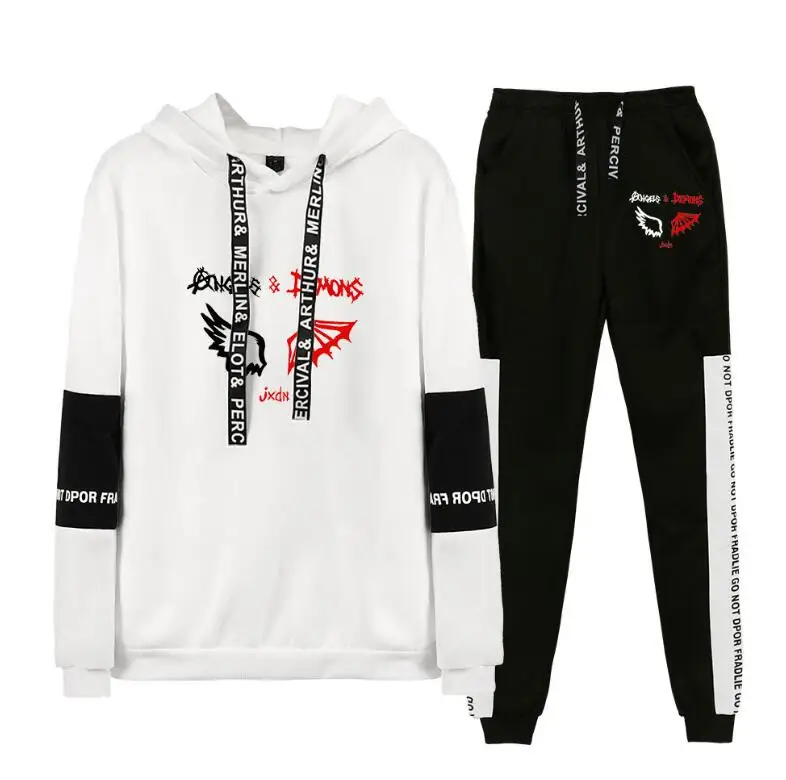 

Jaden Hossler Hoodie Sport Two Piece Set Women Men Fashion Long Sleeve Autumn Winter Hoodies Sets Print Trendy Popular