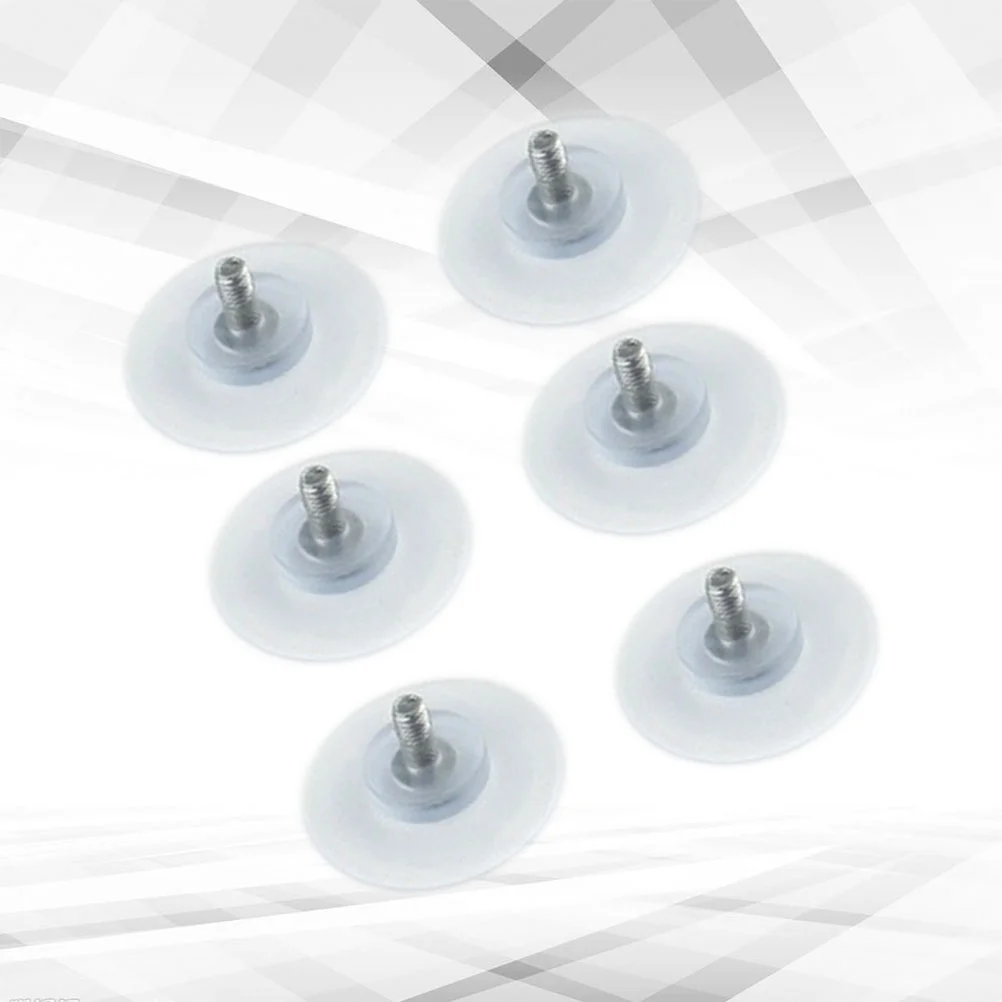 

6pcs 4mm Furniture Desk Glass PVC Transparent Anti-Collision Suction Cups Sucker Hanger Pads with Screws for Glass Table