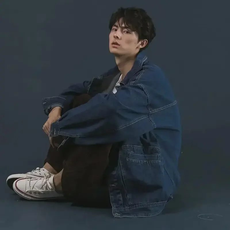 Bluelapel Элегантная мужская куртка с длинным рукавом Модная универсальная модная