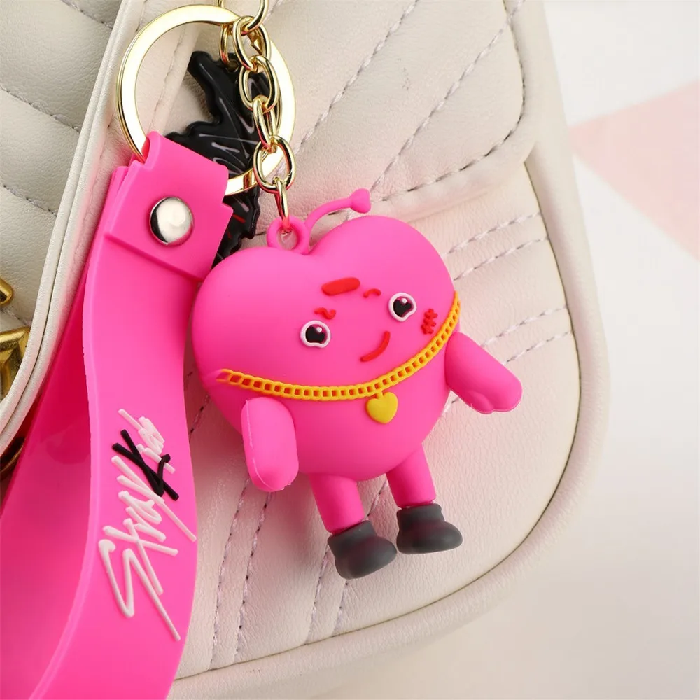 

Stray Kids New Album MAXIDENT Rubber Keychain Case 143 Character Model Silicone Key Chain Keyring Bag Accessoriez Felix Hyunjin