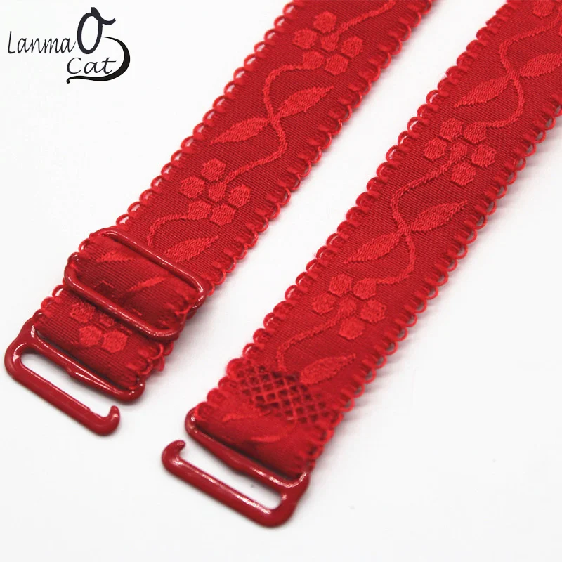 

2 Pair 1.5 CM and 1.8 CM Wide Jacquard Adjustable Bra Strap Women Bra Extender Non Slip Wide Bra Strap Strap