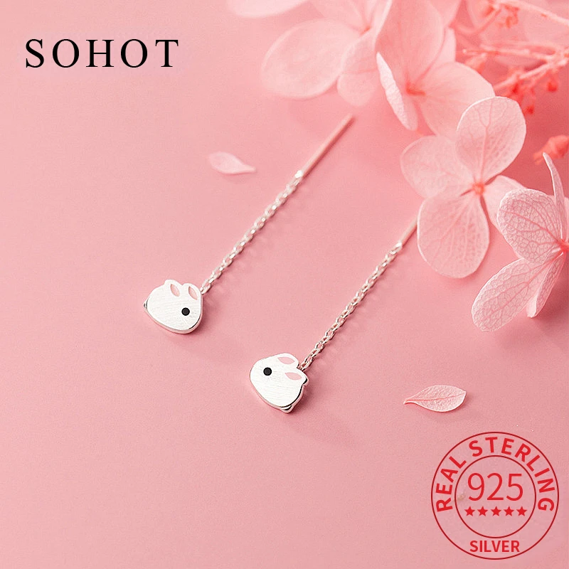 

Серьги-подвески женские из серебра 925 пробы с эмалью