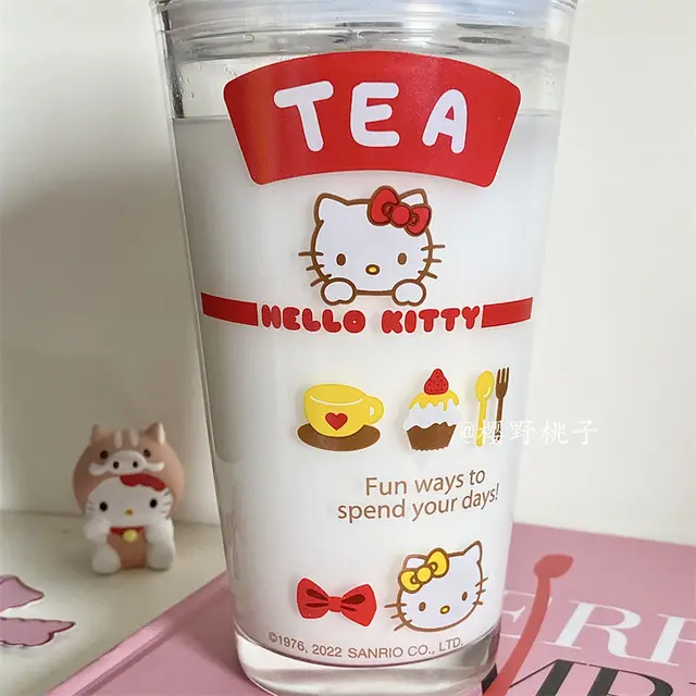 Hello Kitty Glass Straw Cup 6