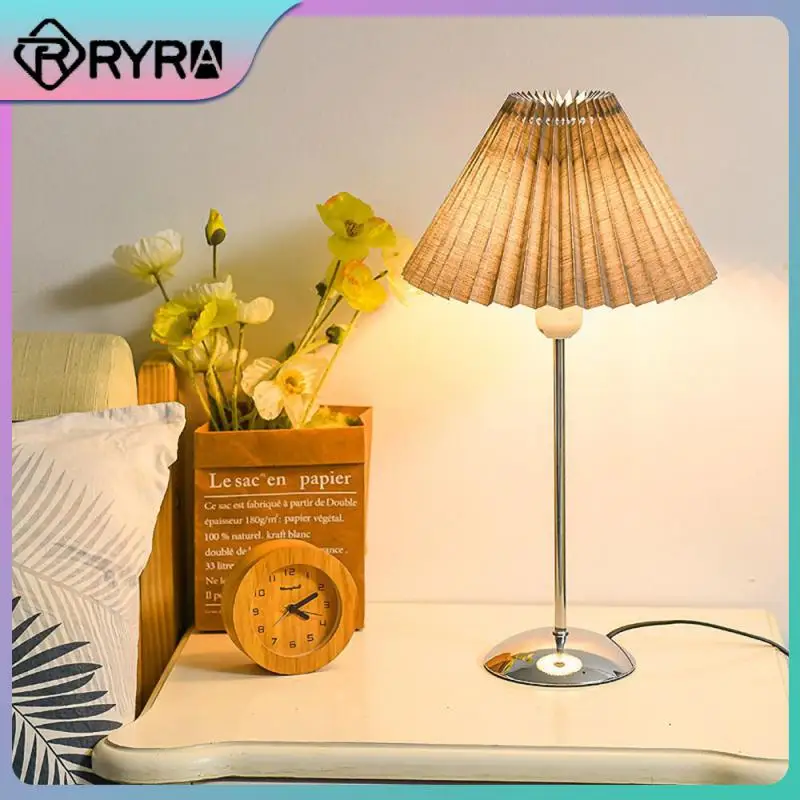 

Retro Fabric Atmosphere Desk Lamp No Visible Video Flash Night Light Perfect Match With Any Home Decor Style Gentle And Elegant