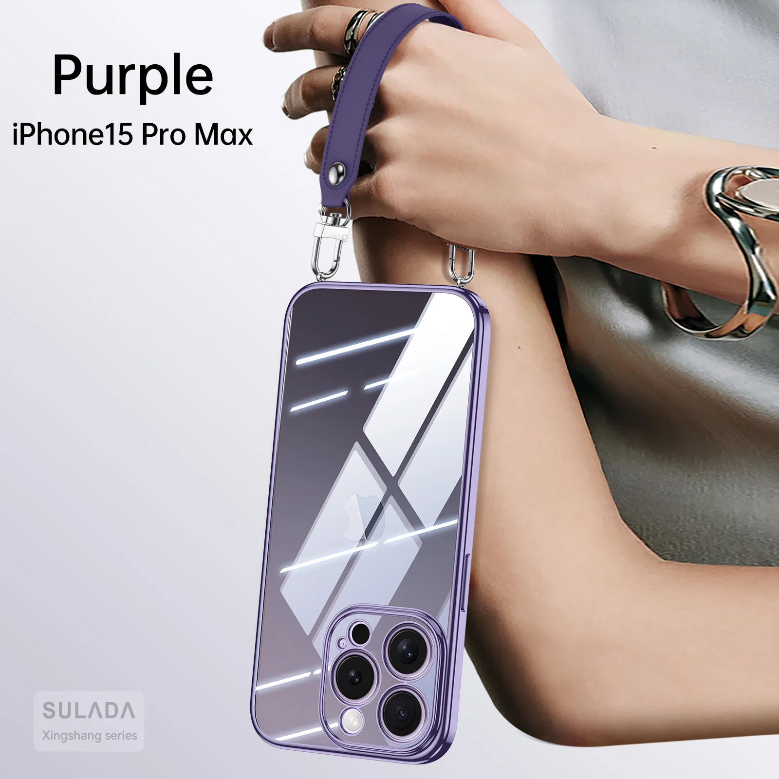 Прозрачный мягкий чехол для телефона Iphone 13 14 15 Pro Max с ручным ремешком IPHON Promax
