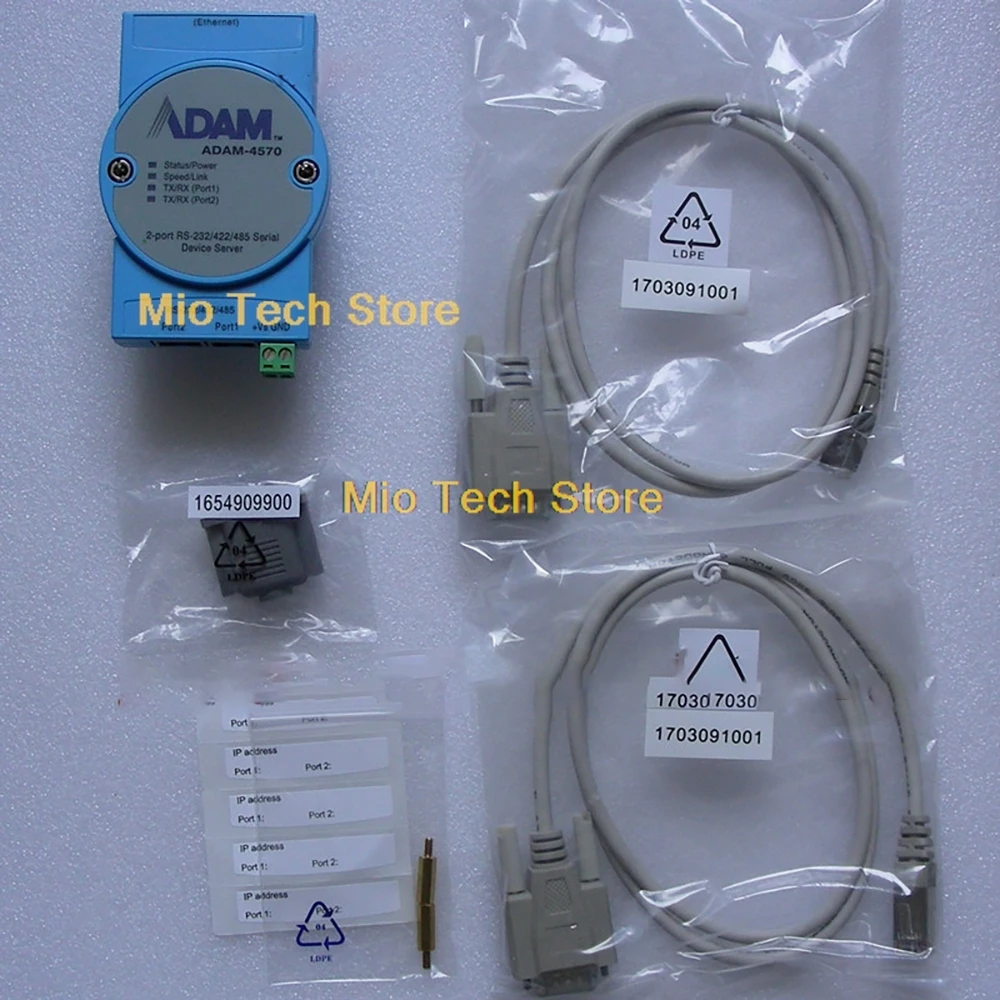 Для Advantech ADAM-4570L 2-порт RS-232/422/485 Серийный порт сетевой сервер ADAM-4570L-DE