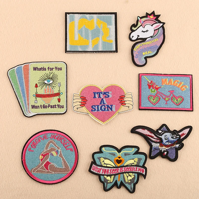 

Clothing Accessories Letter Patch Stickers Patch Embroidered Badges Embroidery Cloth Stickers Thermal Transfer Clothing Patches